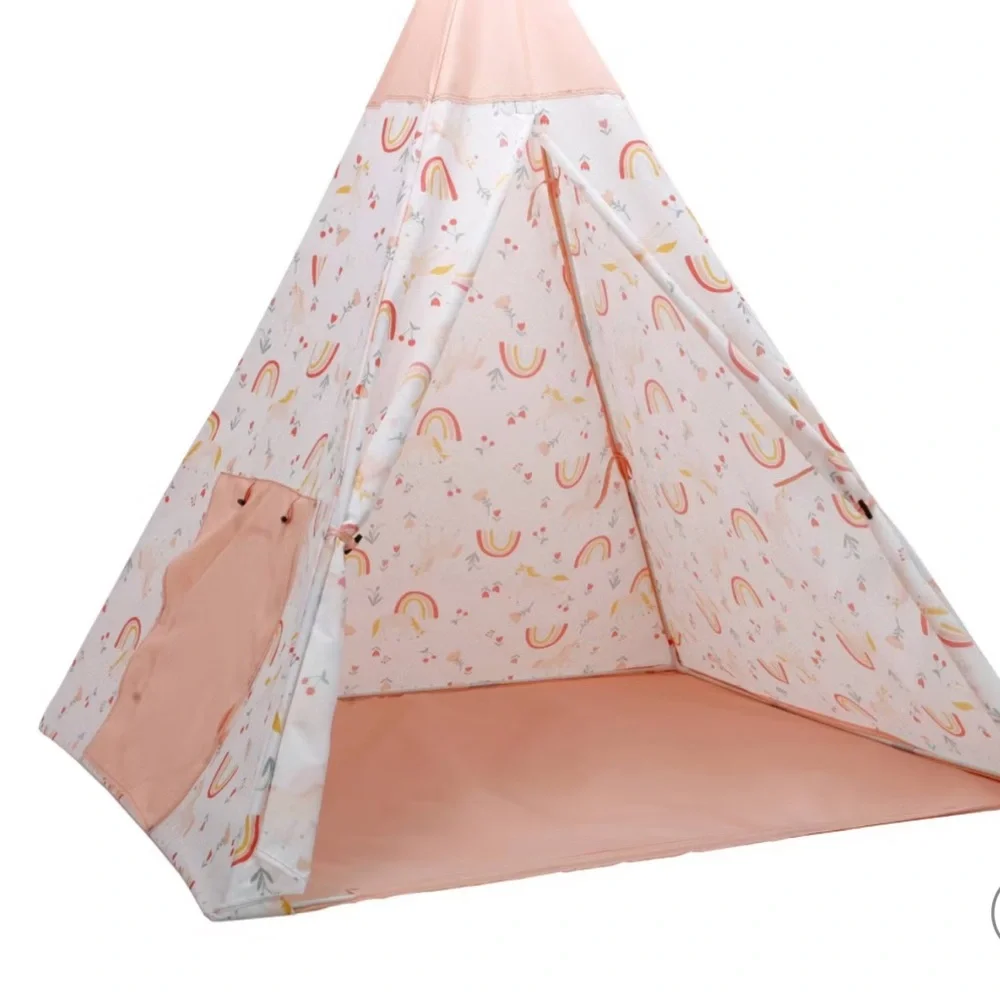 Kids Pillowfort Play Tent with Rainbow and Unicorn Design - Picture 8 of 14